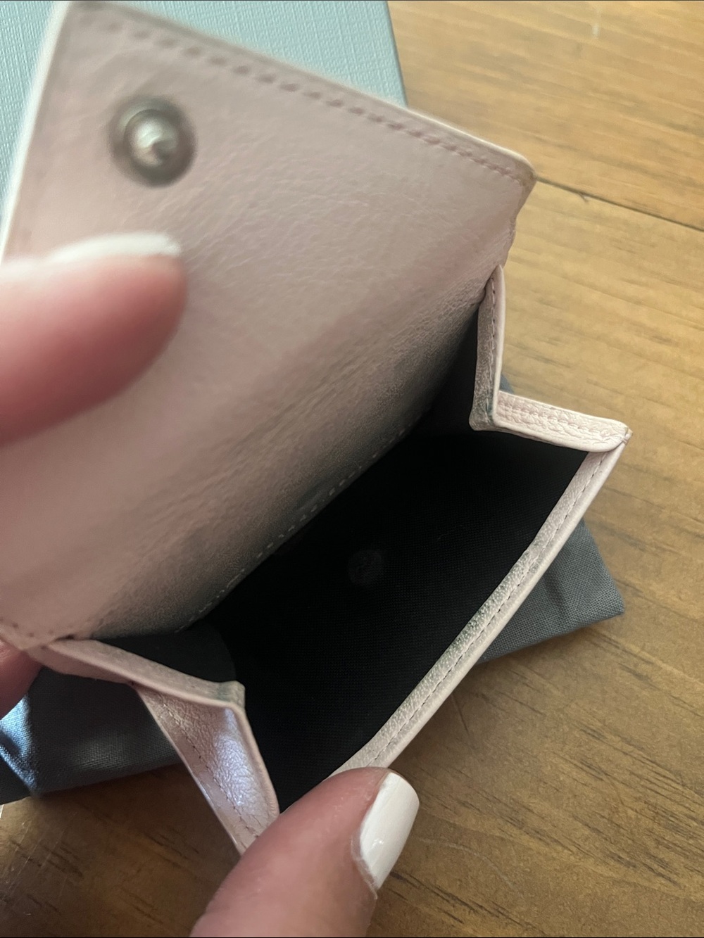 Balenciaga Pale Pink Leather Wallet Envelope Card Holder w COA - Picture 4 of 9